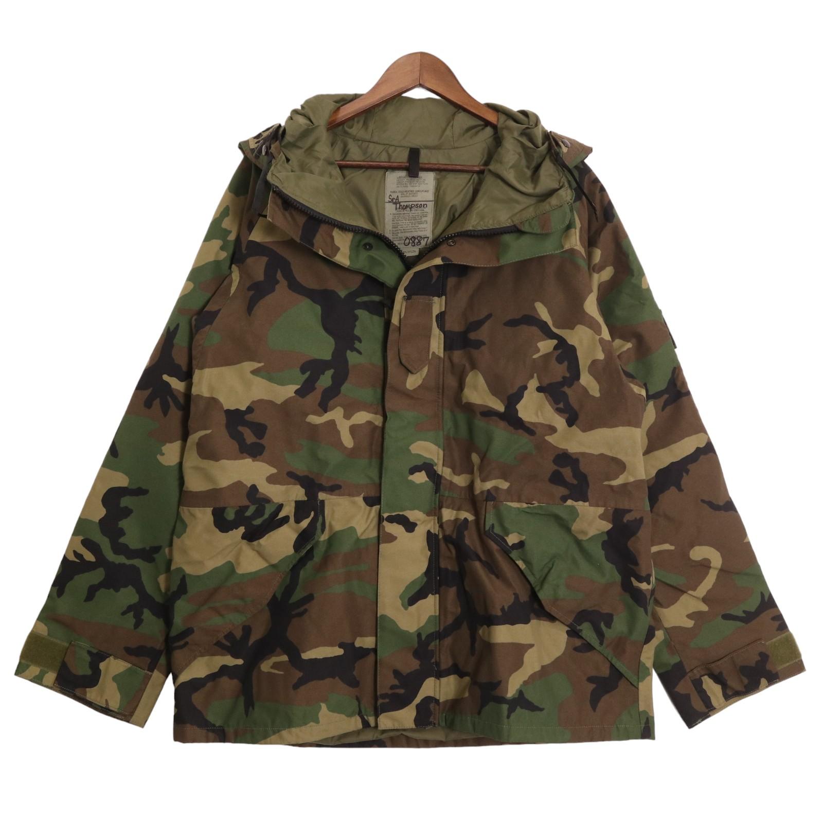 00年代 ECWCS GEN1 GORE-TEX パーカー ミリタリージャケット ウッドランドカモ グリーン (メンズ LARGE REGULAR) 中古 古着 A0262