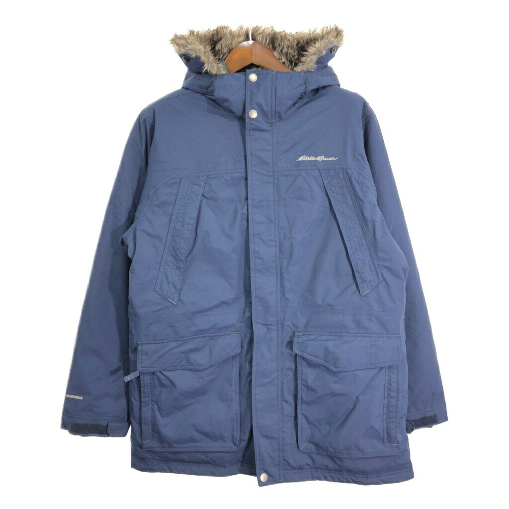 Eddie Bauer エディーバウアー WEATHEREDGE ダウンジャケット ネイビー (メンズ XL) 中古 古着 R0440