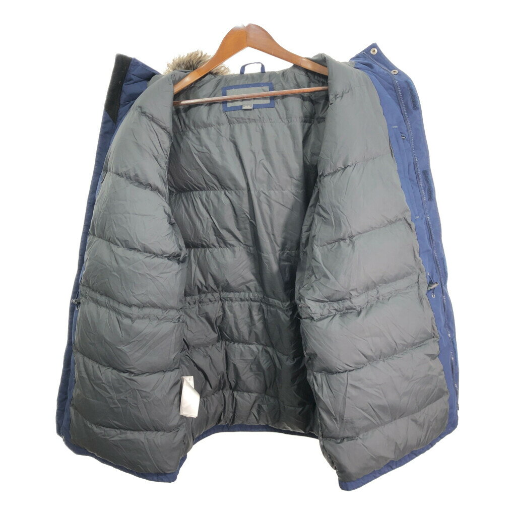 Eddie Bauer エディーバウアー WEATHEREDGE ダウンジャケット ネイビー (メンズ XL) 中古 古着 R0440