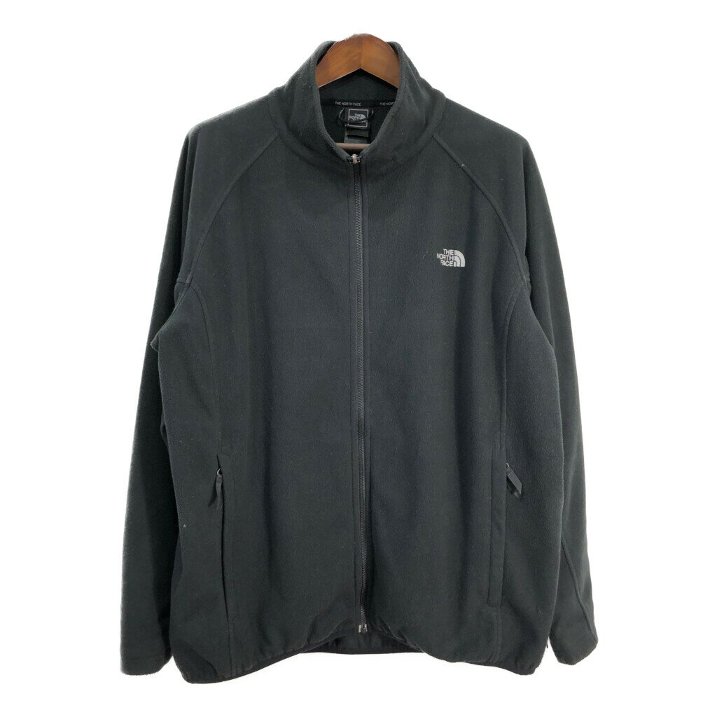 00年代 THE NORTH FACE ノースフェイス フリースジャケット アウトドア ブラック (メンズ XL相当) 中古 古着 R0581