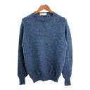 70年代 イングランド製 L.L.Bean エルエルビーン ウールセーター アウトドア ブルー (メンズ L) 中古 古着 R0592