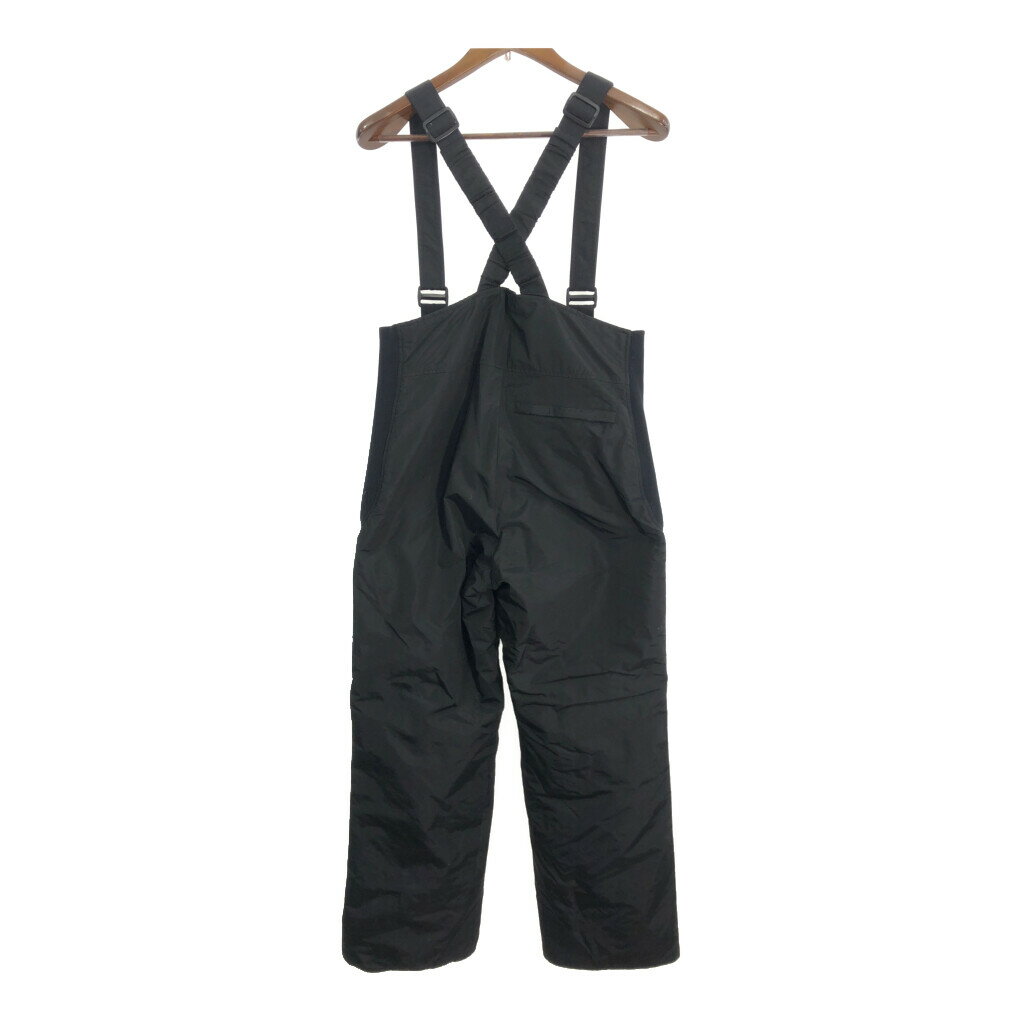 90年代 Columbia コロンビア ナイロン オーバーオール アウトドア スノースポーツ ブラック (メンズ L) 中古 古着 R0742