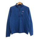 patagonia パタゴニア ベターセーター ハーフジップ フリースジャケット アウトドア ブルー (メンズ M) 中古 古着 R1246