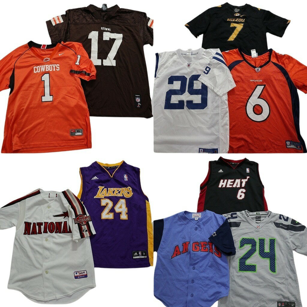 古着卸 まとめ売り キッズ・ユース・レディースMIX ゲームシャツ 10枚セット (レディース ) レイカーズ バスケ スポーツ系 MT7339