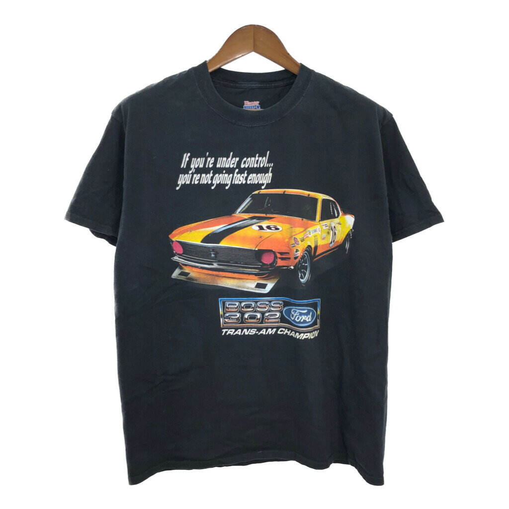 SALE///// FORD フォード マスタング 半袖Tシャツ ブラック (メンズ L) 中古 古着 R1465