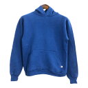 80年代 USA製 RUSSELL ATHLETIC ラッセル スウェット パーカー 無地 ブルー (メンズ S) 中古 古着 R1933
