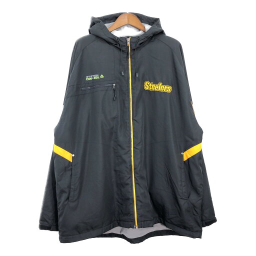 Reebok リーボック NFL ピッツバーグ・スティーラーズ スタジアムジャケット プロチーム ブラック (メンズ 2XL) 中古 古着 R2101 Reebok リーボック NFL ピッツバーグ・スティーラーズ スタジアムジャケット プロチーム ブラック (メンズ 2XL) 中古 古着 R2101