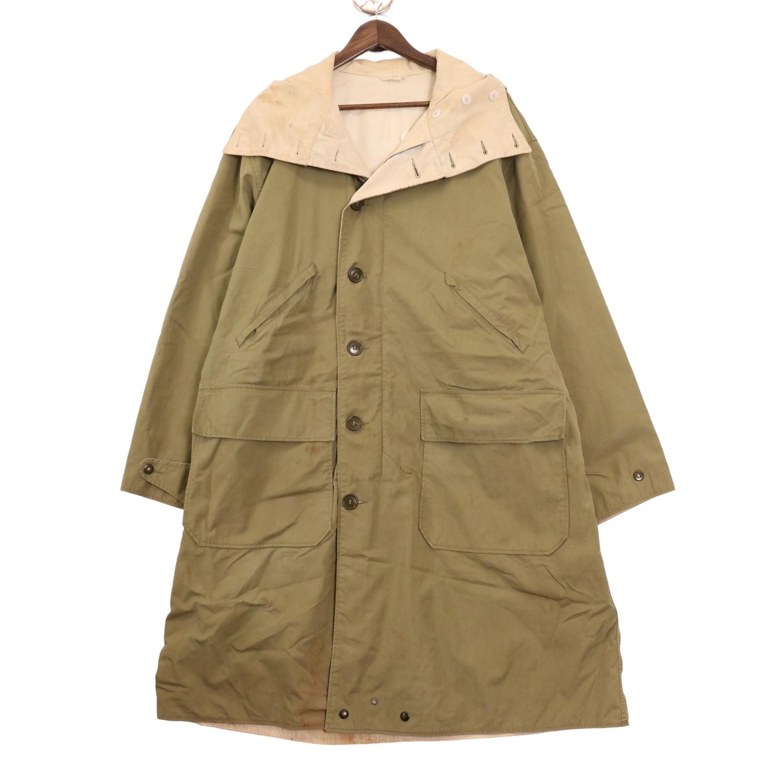 40年代 米軍実物 U.S.ARMY 山岳部隊 リバーシブルオーバーコート ミリタリー オリーブ (メンズ 42) 中古 古着 A0544