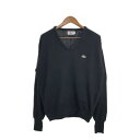90年代 IZOD LACOSTE アイゾッド ラコステ Vネック アクリル ニット セーター ブラック (メンズ L) 中古 古着 R3353