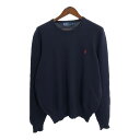 Polo by Ralph Lauren ポロ ラルフローレン セーター ワンポイントロゴ ネイビー (メンズ XXL) 中古 古着 R3359