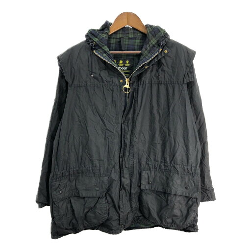 90年代 イングランド製 Barbour バブアー DURHAM ダーハム オイルドジャケット ブラック (メンズ C42/107CM) 中古 古着 R3550 90年代 イングランド製 Barbour バブアー DURHAM ダーハム オイルドジャケット ブラック (メンズ C42/107CM) 中古 古着 R3550