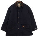 00年代 Carhartt カーハート ダックワークジャケット C52MDT ネイビー (メンズ XL) 中古 古着 A0628(4)