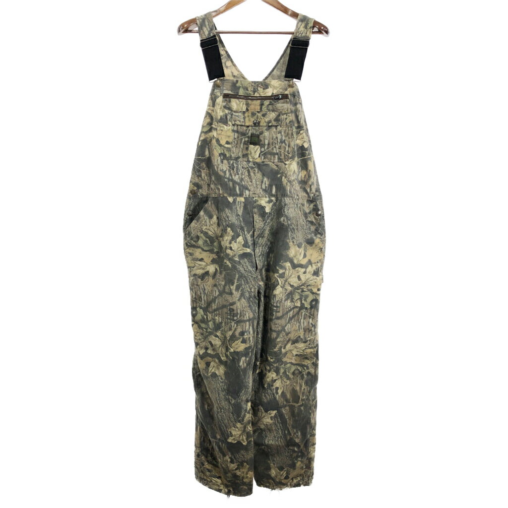 LIBERTY リバティ リアルツリーカモ オーバーオール グリーン (メンズ W35相当) 中古 古着 R3699