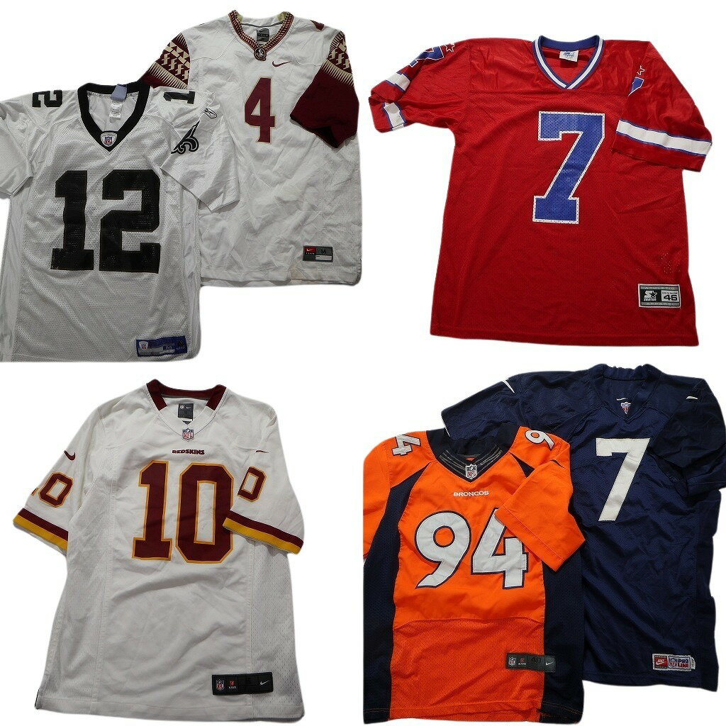 古着卸 まとめ売り プロチーム NFL ゲームシャツ ユニフォーム 6枚セット (メンズ S /M /40 /46 ) リーボック ナイキ スターター MU0795