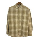 FADED GLORY ネルシャツ チェック ベージュ (メンズ S) 中古 古着 R3828(4)