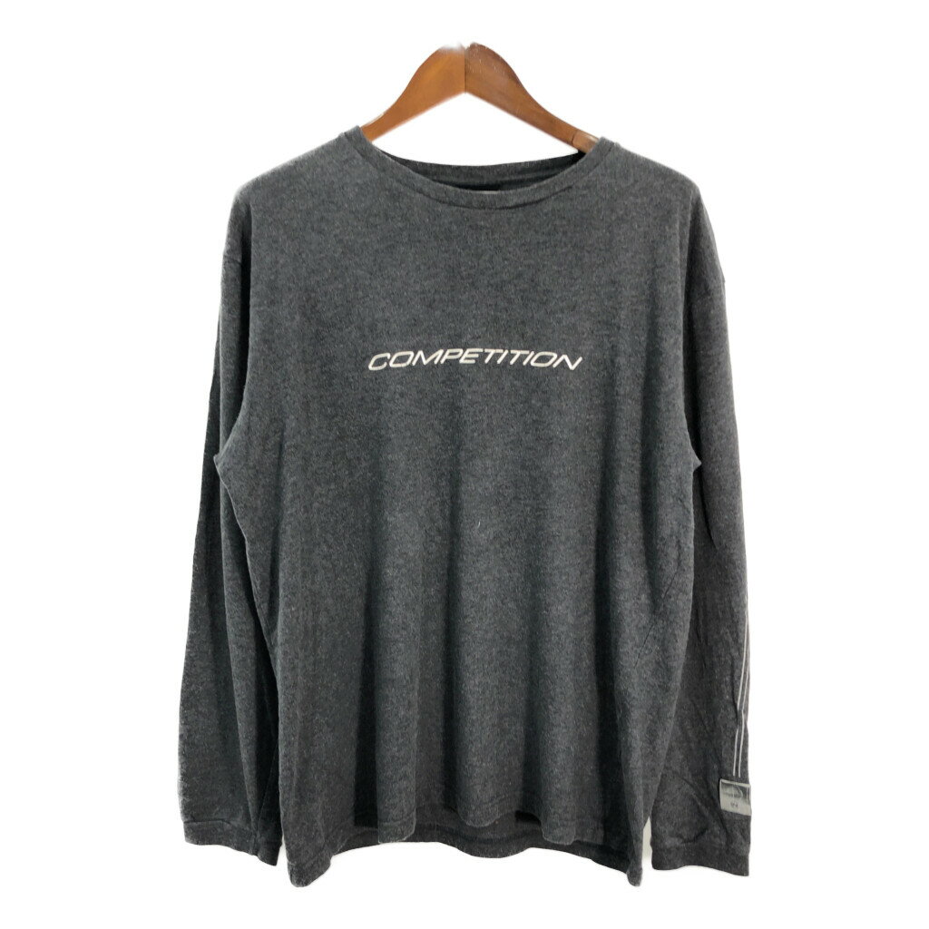 NAUTICA ノーティカ 文字 長袖Tシャツ グレー (メンズ L) 中古 古着 R4259