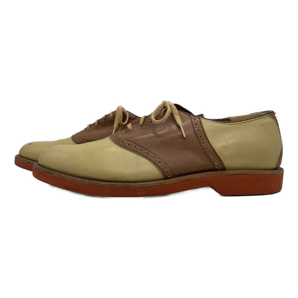 USA製 COLE HAAN コールハーン サドルシューズ レザーシューズ ベージュ (メンズ 9) 中古 古着 KA1376