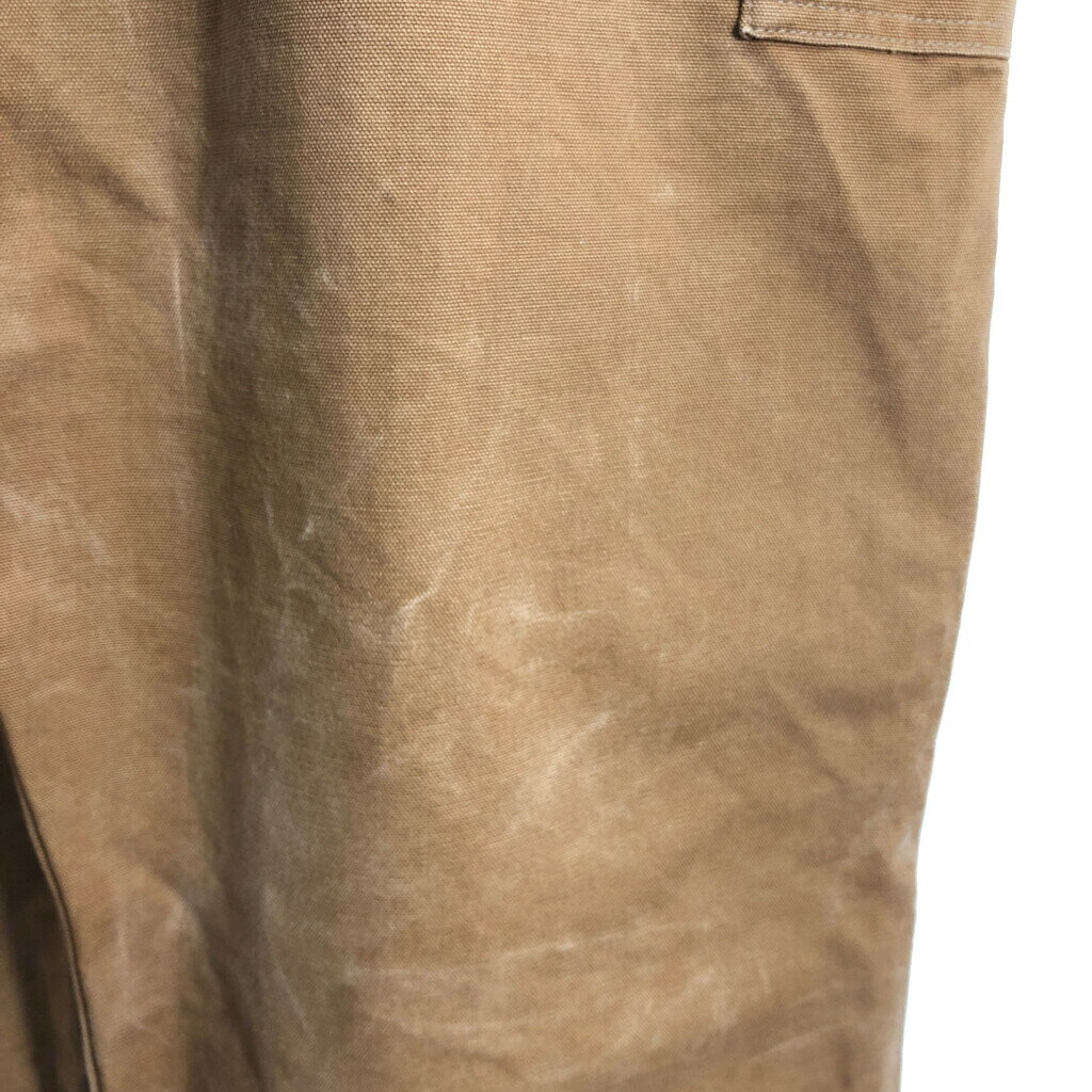Carhartt カーハート ダック ダブルニー ビブオーバーオール 大きいサイズ ブラウン (メンズ W49相当) 中古 古着 R4465