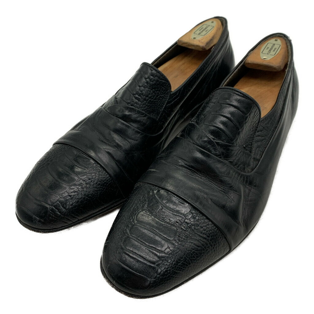 BALLY バリー ローファー レザーシューズ スリッポン ブラック (メンズ 10) 中古 古着 KA1402