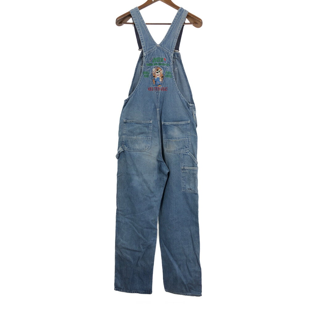 Carhartt カーハート デニム ビブオーバーオール ブルー (メンズ W33 L32相当) 中古 古着 R4659