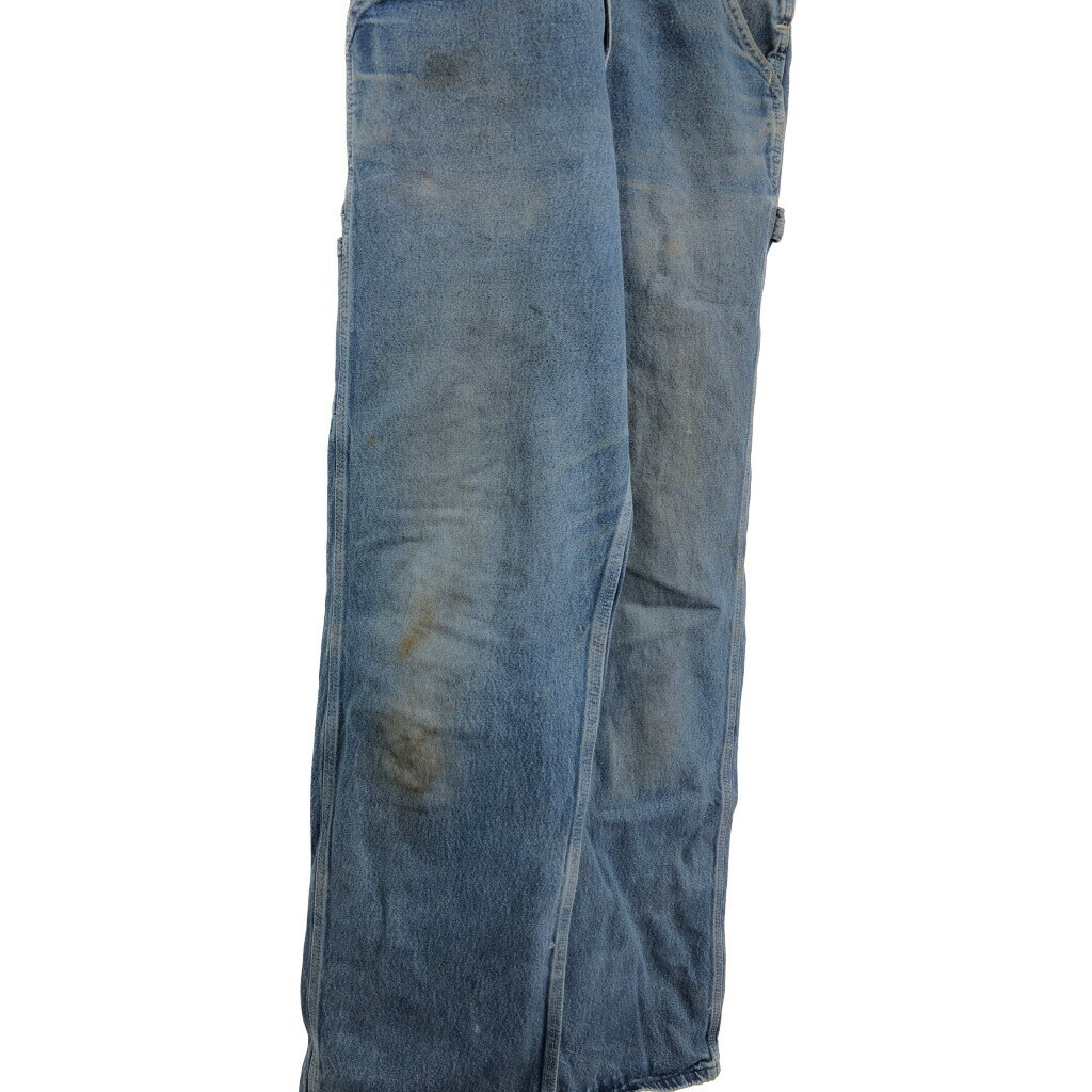 Carhartt カーハート デニム ビブオーバーオール ブルー (メンズ W33 L32相当) 中古 古着 R4659