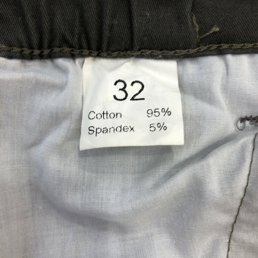 マルチポケット ミリタリー カーゴパンツ カーキ (メンズ W32) 中古 古着 R4909