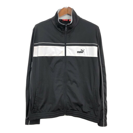 PUMA プーマ ジャージ トラックジャケット スポーツ ブラック (メンズ XL) 中古 古着 R4920 PUMA プーマ ジャージ トラックジャケット スポーツ ブラック (メンズ XL) 中古 古着 R4920