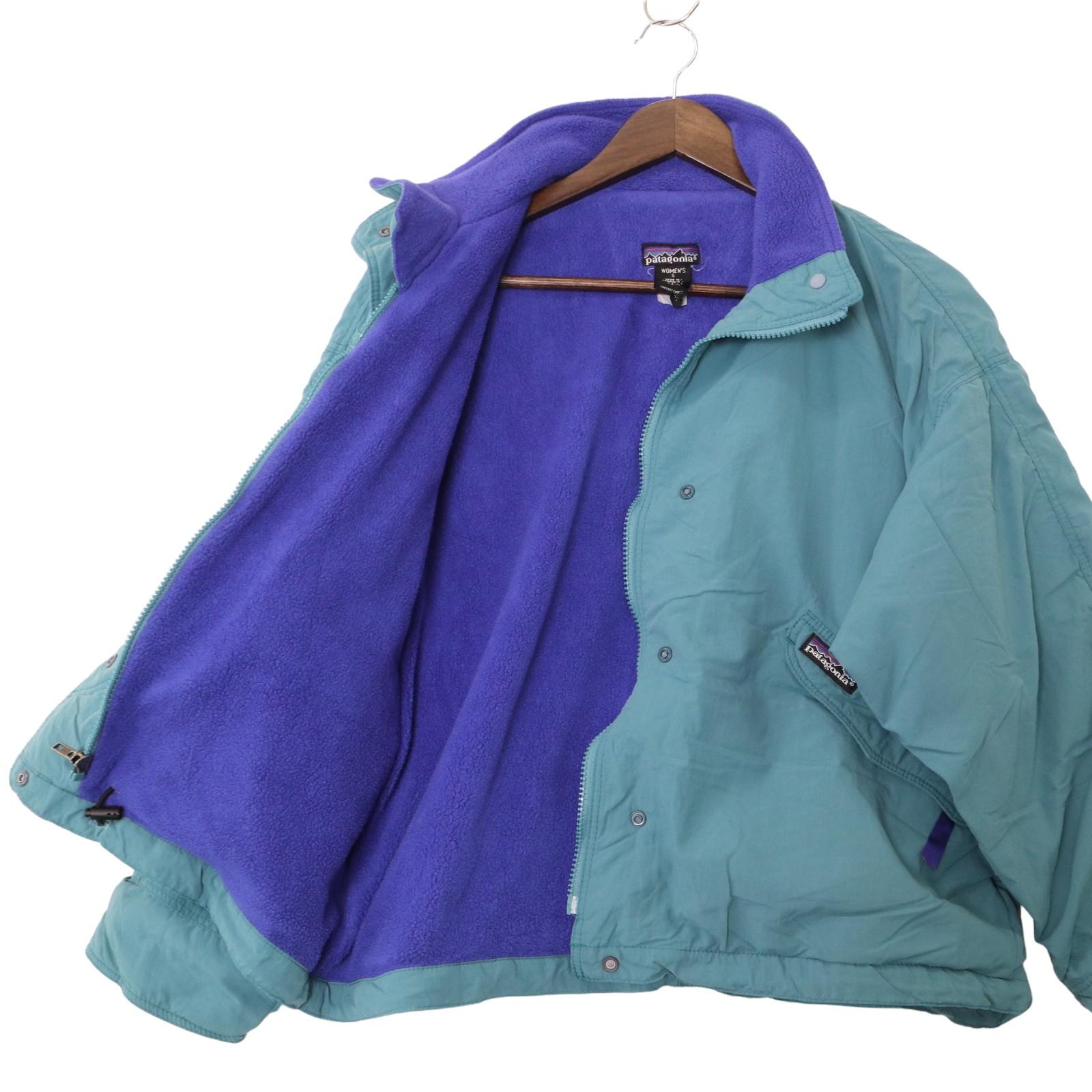 90年代 USA製 patagonia パタゴニア ソフトキャプリーンジャケット アウトドア ライトブルー (レディース S) 中古 古着 A0738