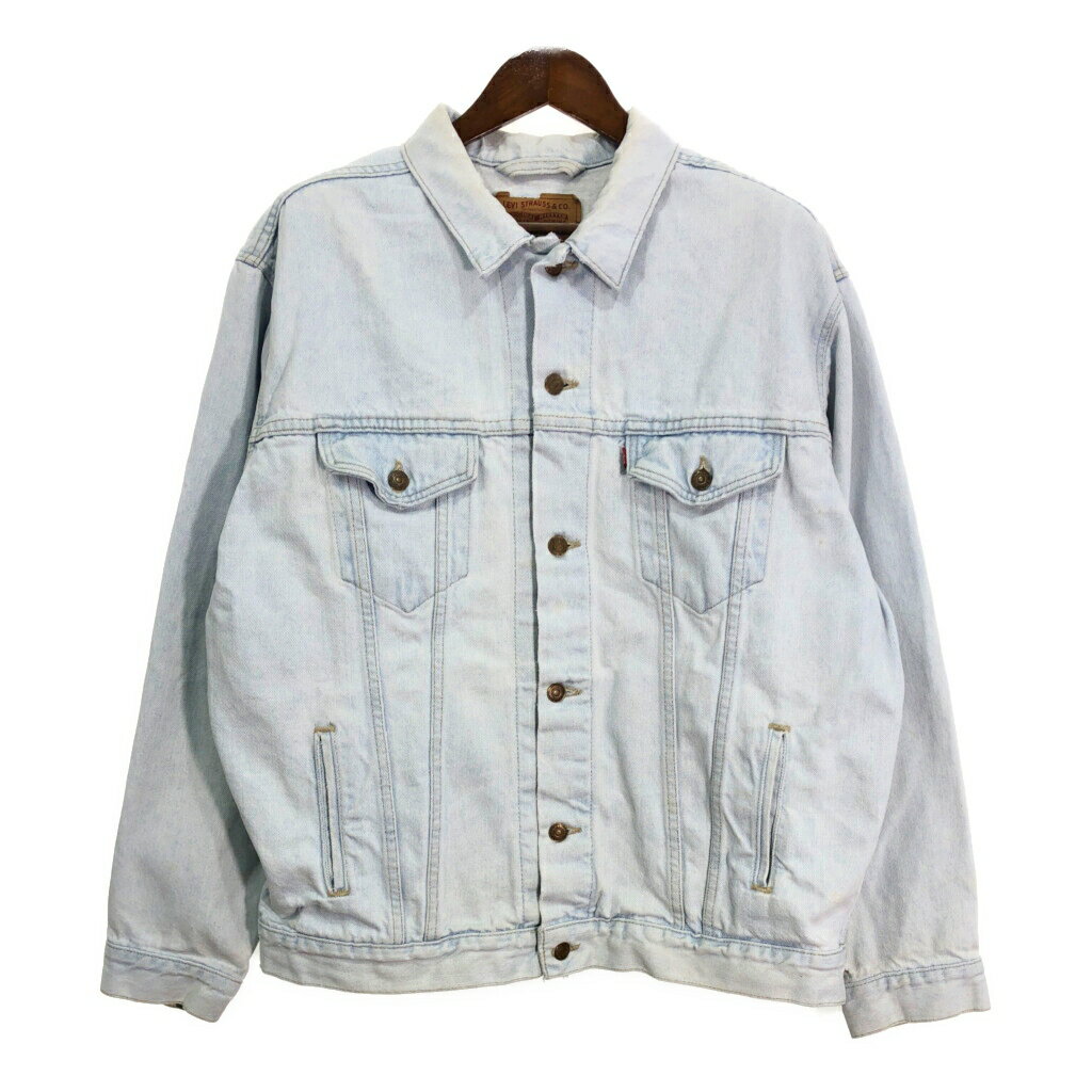 90年代 Levi's リーバイス 70507-4804 デニム トラッカージャケット ライトブルー (メンズ XL) 中古 古着 R5101