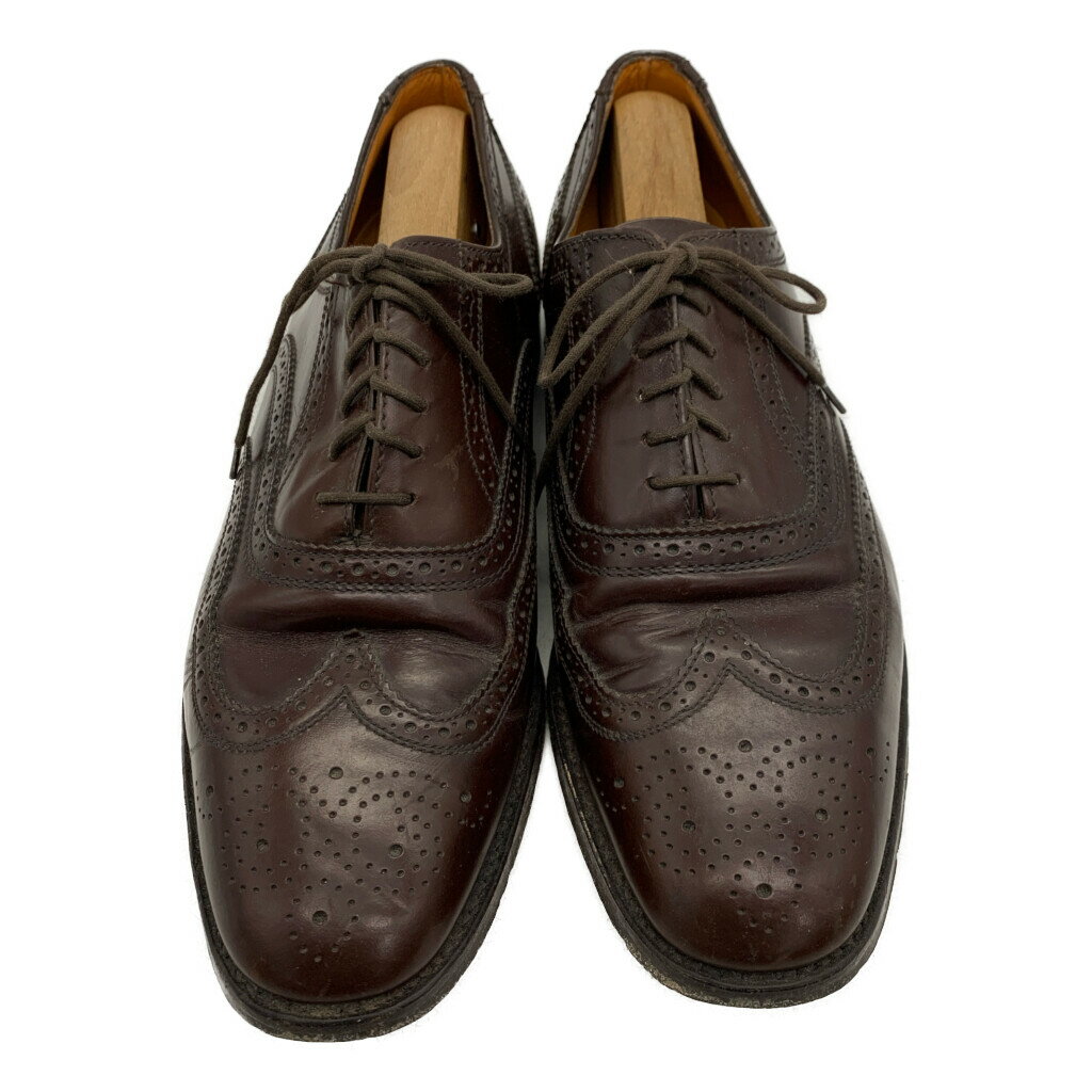KURT GEIGER ウィングチップ レザーシューズ ダークブラウン (メンズ 8 1/2) 中古 古着 KA1451