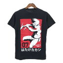 NARUTO Shippuden ナルト疾風伝 はたけカカシ 半袖Tシャツ アニメT キャラクター ブラック (メンズ M) 中古 古着 R5620