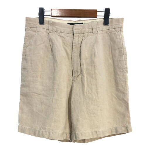 Banana Republic バナナリパブリック リネン スラックスショートパンツ ベージュ (メンズ W31) 中古 古着 R5686 Banana Republic バナナリパブリック リネン スラックスショートパンツ ベージュ (メンズ W31) 中古 古着 R5686