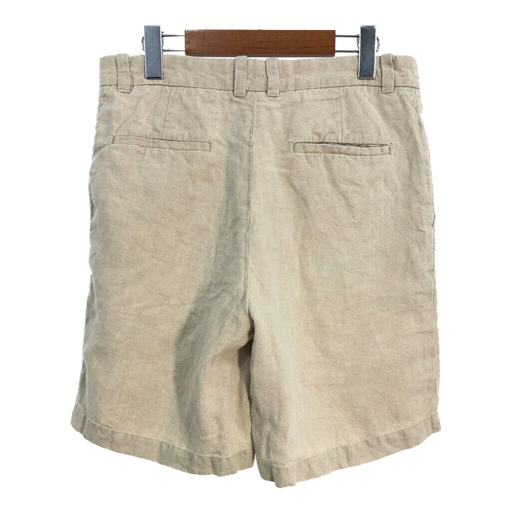 Banana Republic バナナリパブリック リネン スラックスショートパンツ ベージュ (メンズ W31) 中古 古着 R5686
