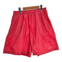 00年代 NIKE ナイキ スイムショーツ ワンポイントロゴ スポーツ レッド (メンズ XL) 中古 古着 R5702