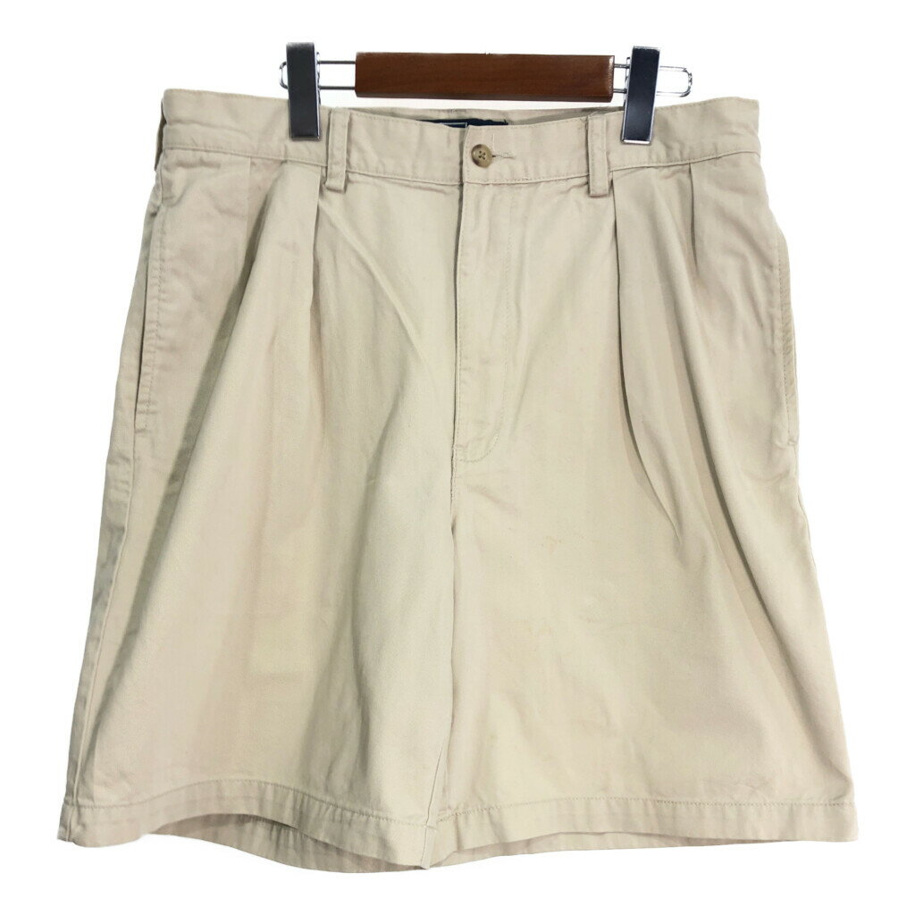 Polo by Ralph Lauren ポロ ラルフローレン TYLER SHORT 2タック チノショーツ ポロチノ アイボリー (メンズ W32相当) 中古 古着 R5715