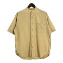 SALE///// PUR&SIMPLE コットン リネン 半袖シャツ イエロー (メンズ 43/44) 中古 古着 R5791