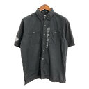 HARLEY DAVIDSON ハーレーダビッドソン 半袖シャツ バイク ブラック (メンズ L) 中古 古着 R5839