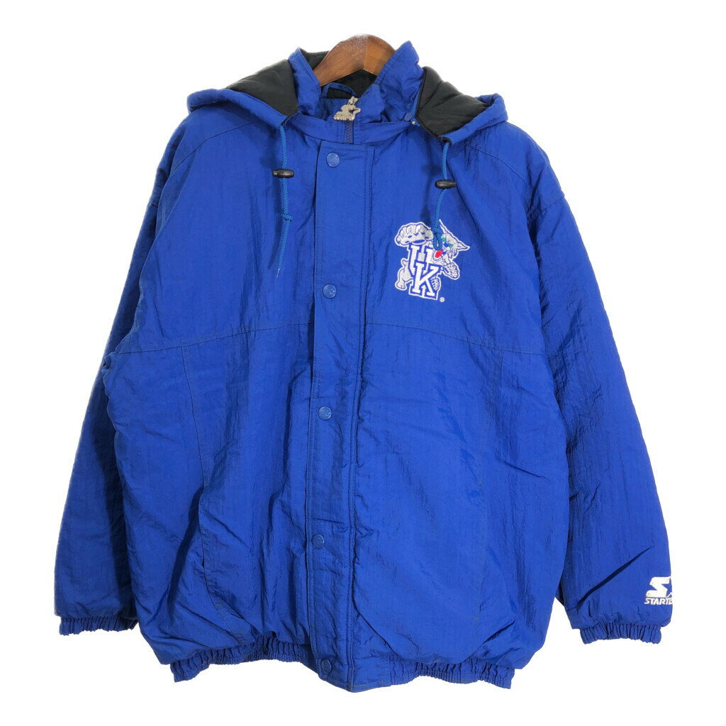 90年代 STARTER スターター ケンタッキー・ワイルドキャッツ スタジアムジャケット プロチーム ブルー (メンズ M) 中古 古着 R5884