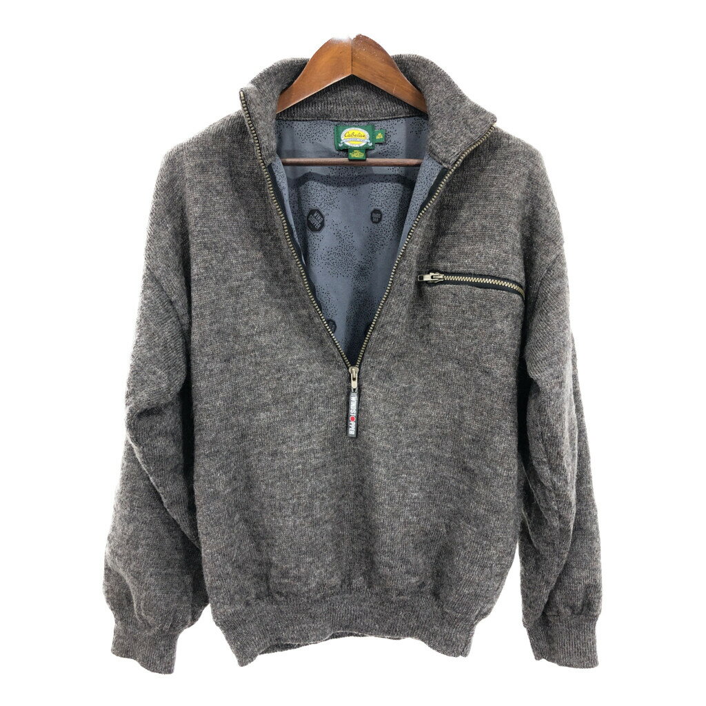 Cabela's カベラス ハーフジップ ウールセーター アウトドア グレー (メンズ M) 中古 古着 R5978