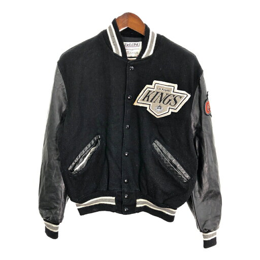90年代 USA製 DeLONG デロング NHL ロサンゼルス・キングス ウール スタジアムジャケット プロチーム (メンズ 40) 中古 古着 R6228