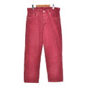 90年代 USA製 Levi's リーバイス 501 コーデュロイパンツ レッド (メンズ W31 L34) 中古 古着 R6446(4)