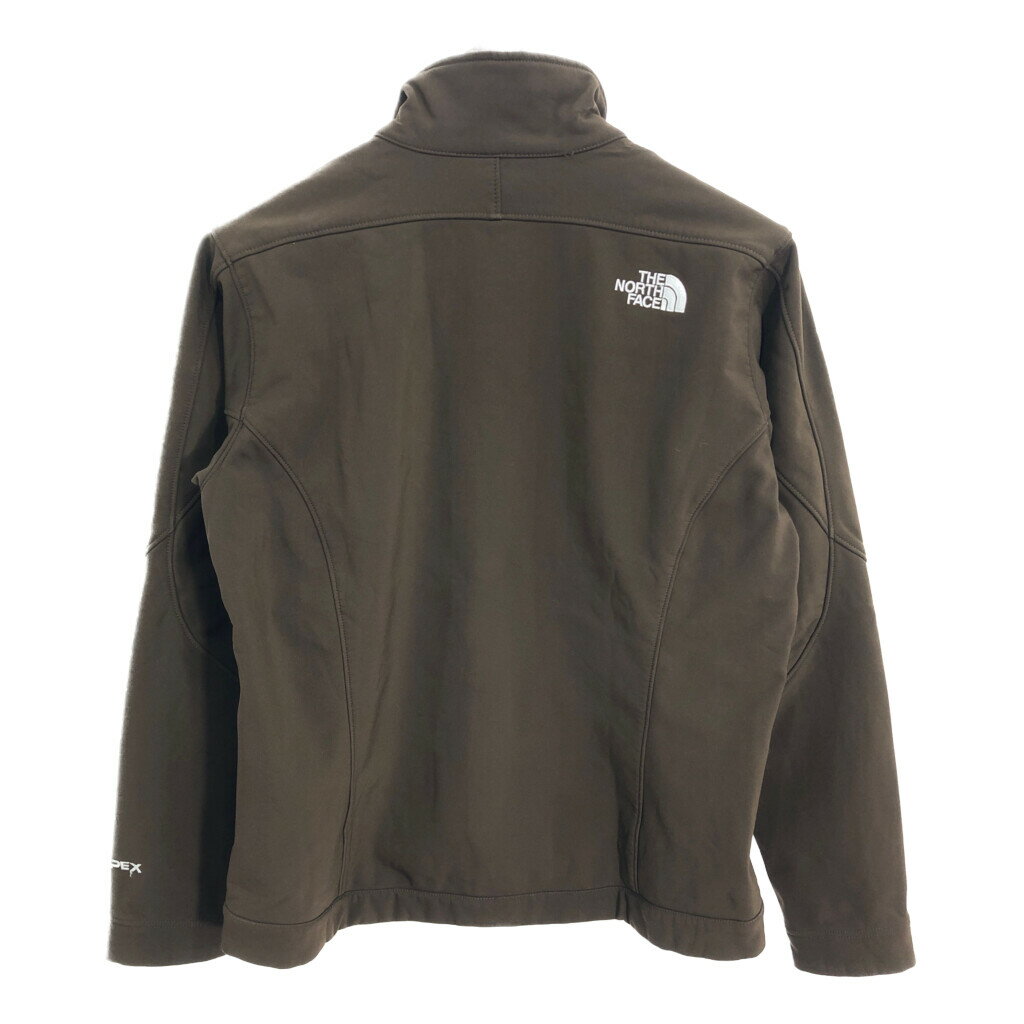 THE NORTH FACE ノースフェイス ソフトシェルジャケット アウトドア ブラウン (レディース M相当) 中古 古着 R6555