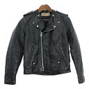 60年代 HARLEY DAVIDSON ハーレーダビッドソン ダブルライダースジャケット ブラック (メンズ S相当) 中古 古着 R6566(4)