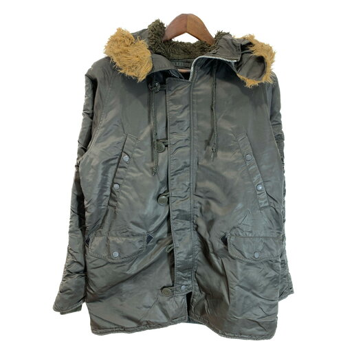 ALPHA INDUSTRIES アルファ インダストリーズ N-3B フライトジャケット ミリタリー グリーン (メンズ LARGE) 中古 古着 R6611 ALPHA INDUSTRIES アルファ インダストリーズ N-3B フライトジャケット ミリタリー グリーン (メンズ LARGE) 中古 古着 R6611