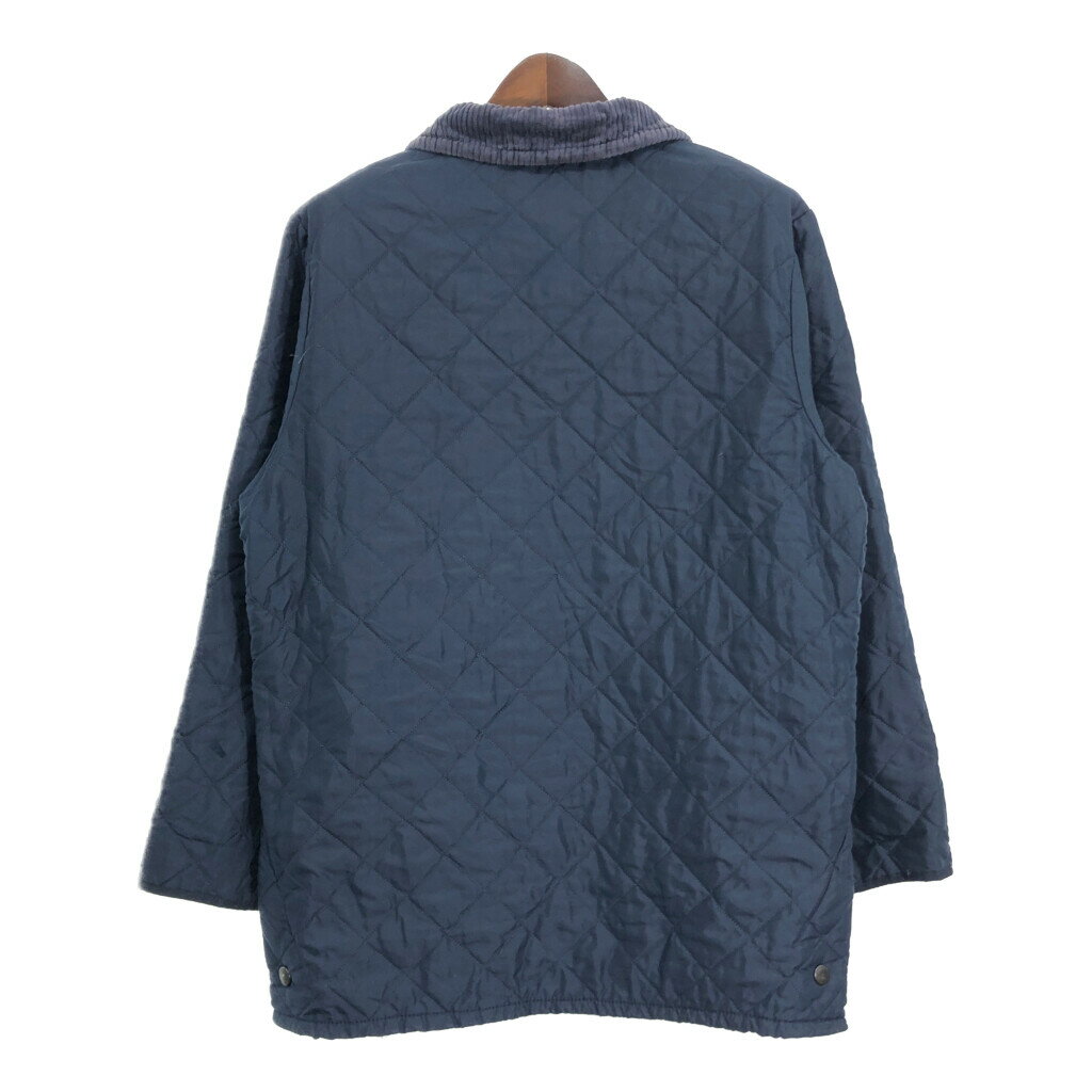イングランド製 Barbour バブアー ESKDALE エスクデール キルティング ジャケット ネイビー (メンズ LARGE) 中古 古着 R6624