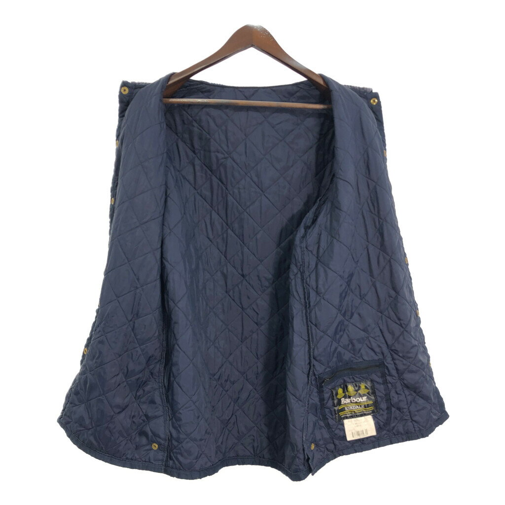 イングランド製 Barbour バブアー ESKDALE エスクデール キルティング ジャケット ネイビー (メンズ LARGE) 中古 古着 R6624