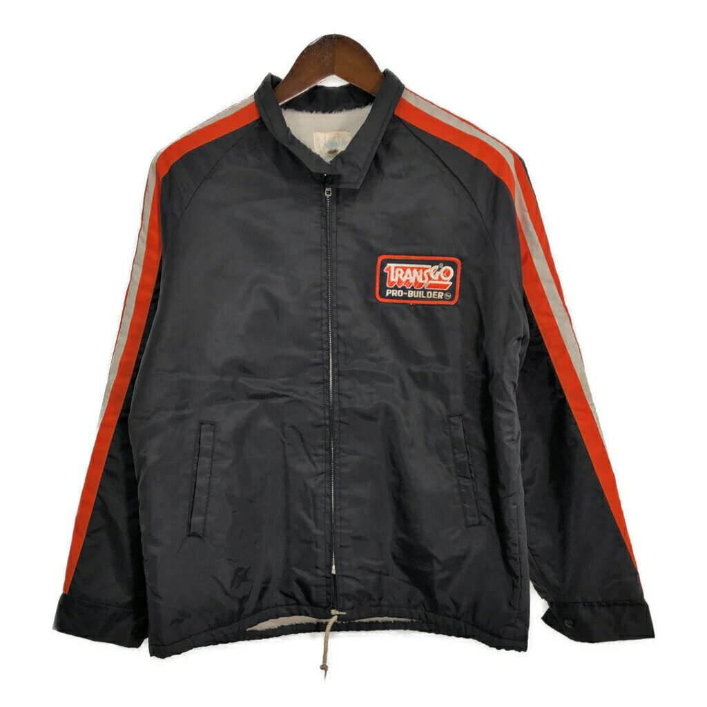 70年代 California ナイロン フリースジャケット ブラック (メンズ L) 中古 古着 R6658
