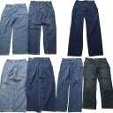 古着卸 まとめ売り カーハート ペインター デニム パンツ 7枚セット (メンズ 38 /36 ) インディゴブルー アメカジ 革タグ ワーク MU5358(4)
