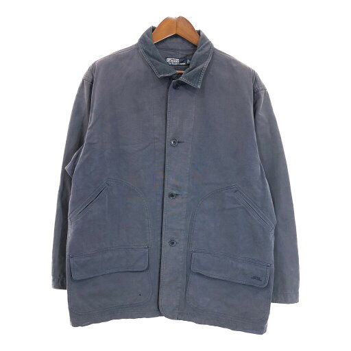 90年代 Polo by Ralph Lauren ポロ ラルフローレン ハンティングジャケット ネイビー (メンズ L) 中古 古着 R7081 90年代 Polo by Ralph Lauren ポロ ラルフローレン ハンティングジャケット ネイビー (メンズ L) 中古 古着 R7081