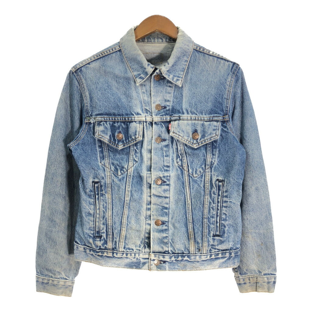 80年代 USA製 Levi's リーバイス 70506-0216 デニムトラッカージャケット ブルー (メンズ 40) 中古 古着 R7143